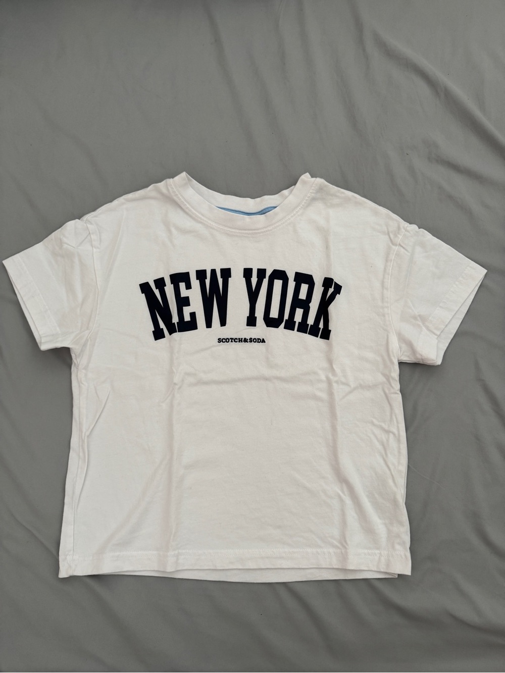 Scotch & Soda White Tee with Navy 'New York' Graphic